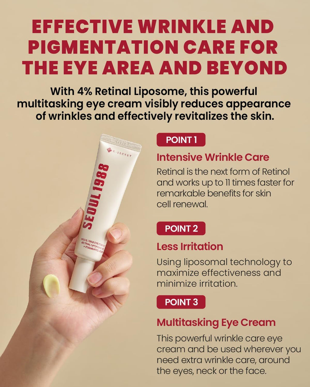 K-Secret Seoul 1988 Eye Cream Retinal Liposome 4% + Fermented Bean
