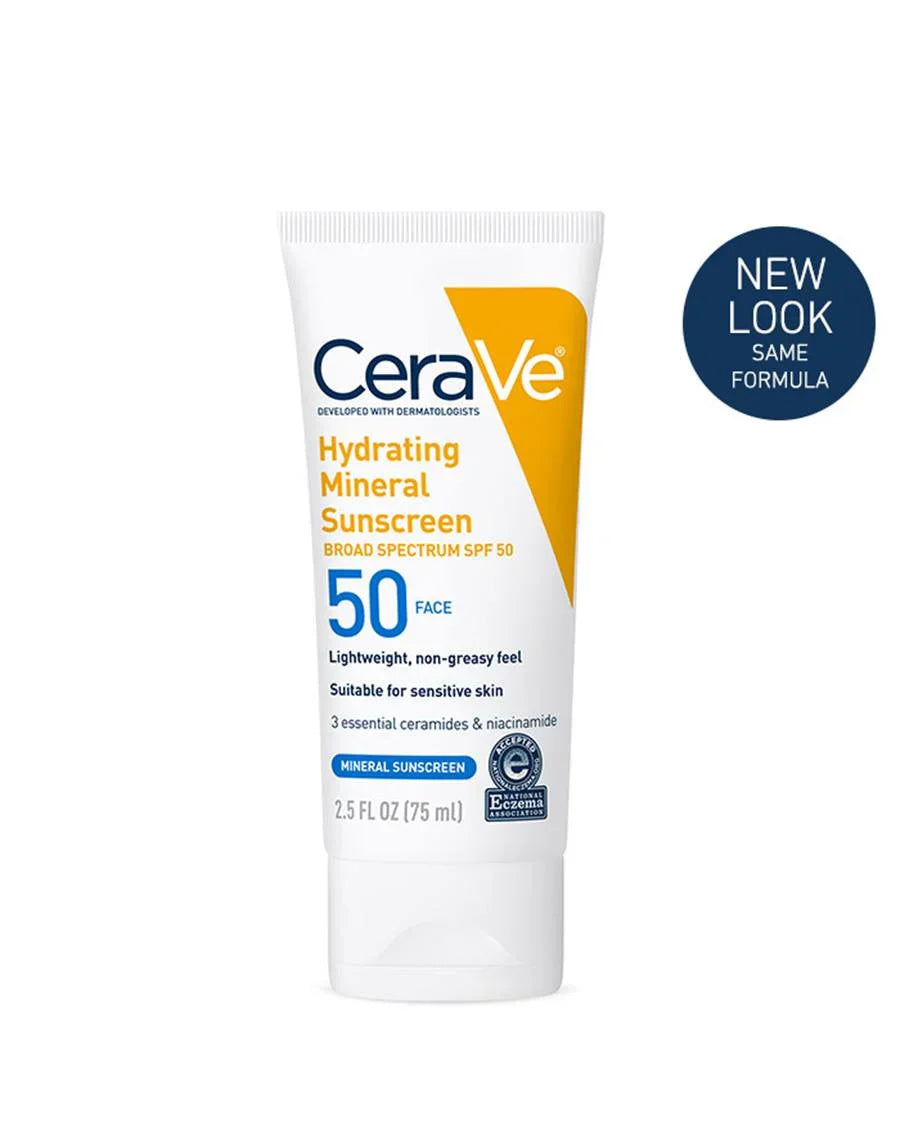 CeraVe Hydrating Mineral Sunscreen Spf +50